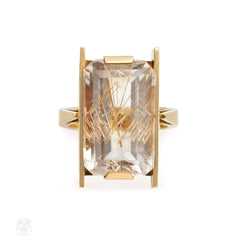 Rutilated quartz ring, Svend Otto Julius Møller, Denmark