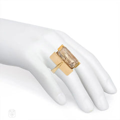 Rutilated quartz ring, Svend Otto Julius Møller, Denmark