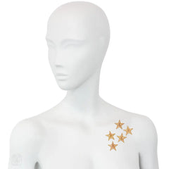 Set of antique topaz star pins