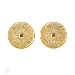 Set of antique topaz star pins