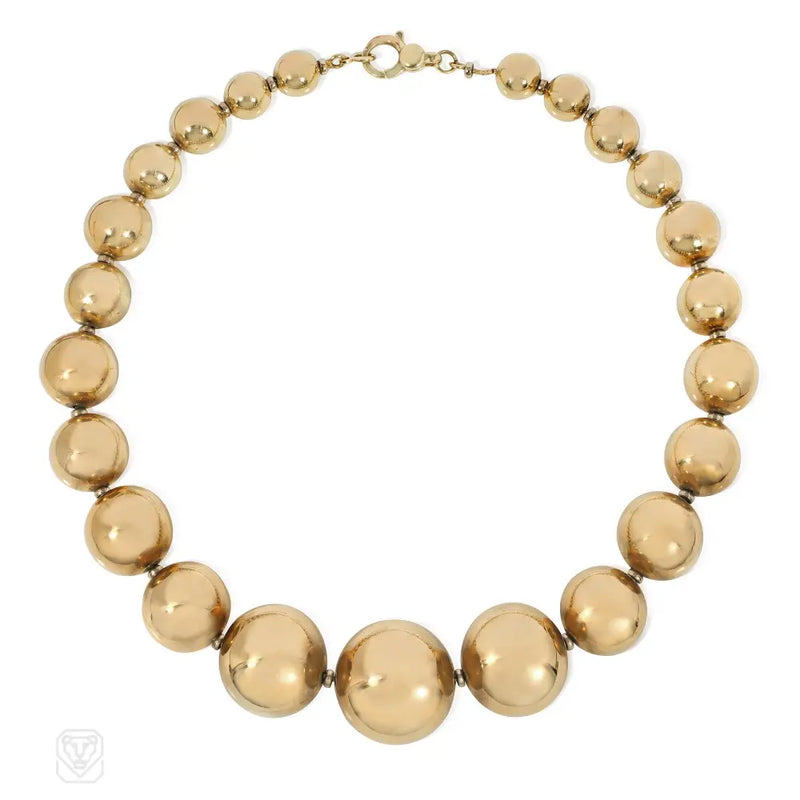 Set Of Graduated Gold Beads