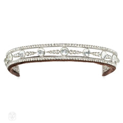 Slim crystal headband with large rose cuts