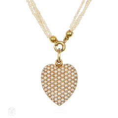Sloan And Co. pavé heart pendant necklace