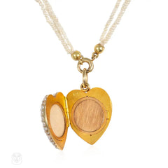 Sloan And Co. pavé heart pendant necklace