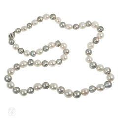 South Sea grey and white pearl necklace