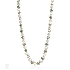 South Sea grey and white pearl necklace
