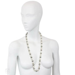 South Sea grey and white pearl necklace