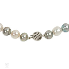 South Sea grey and white pearl necklace