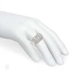Stepped Art Deco diamond ring, Argentina
