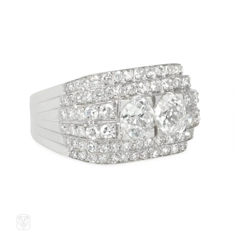 Stepped Art Deco Diamond Ring Argentina
