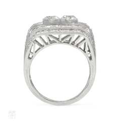 Stepped Art Deco diamond ring, Argentina