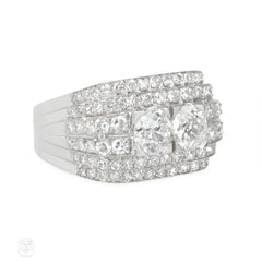Stepped Art Deco diamond ring