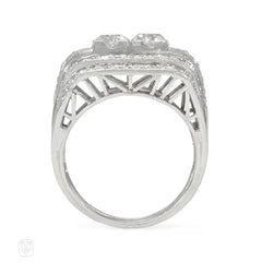 Stepped Art Deco diamond ring