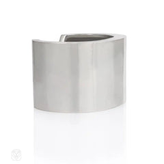 Sterling silver cuff with curved terminals