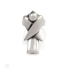 Sterling silver stylized bird ring