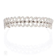 Swarovski crystal 2-row scroll motif bandeau