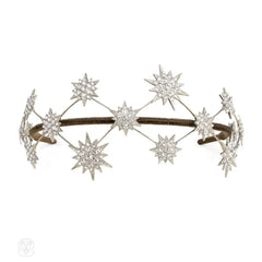 Swarovski crystal constellation bandeau, model worn in "Downton Abbey" film
