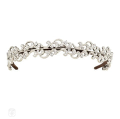 Swarovski crystal undulating scroll bandeau