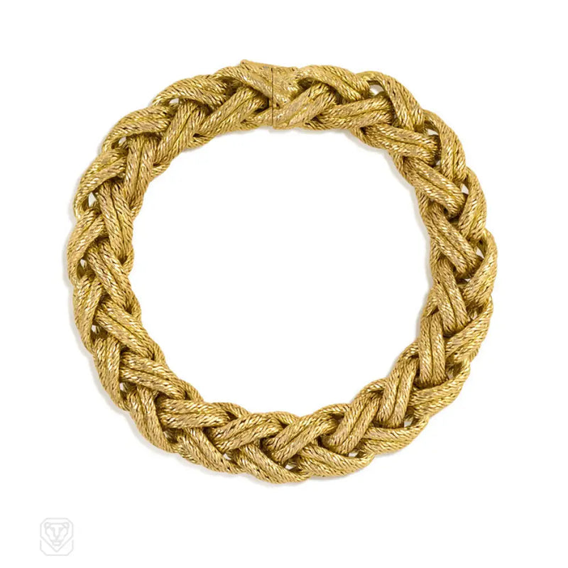 Textured Woven Gold Bracelet France