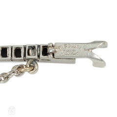 Tiffany Art Deco onyx line bracelet