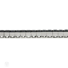 Tiffany Art Deco onyx line bracelet