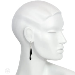 Tiffany & Co. Art Deco onyx and diamond earrings