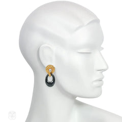 Tiffany & Co. day-to-night hematite hoop earrings