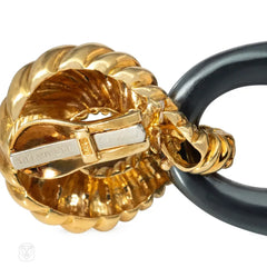 Tiffany & Co. day-to-night hematite hoop earrings