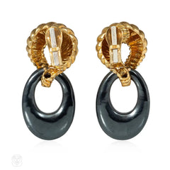 Tiffany & Co. day-to-night hematite hoop earrings