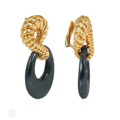 Tiffany & Co. day-to-night hematite hoop earrings