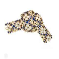 Tiffany & Co. estate gold and enamel bow brooch
