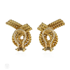 Tiffany & Co. estate knot earrings, in 18k gold