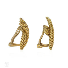 Tiffany & Co. estate knot earrings, in 18k gold