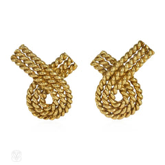 Tiffany & Co. estate knot earrings, in 18k gold