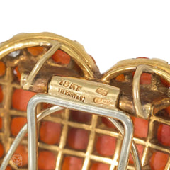 Tiffany & Co., France Retro coral heart brooch