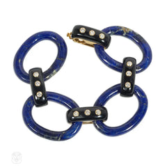 Tiffany & Co. French lapis, onyx and diamond bracelet