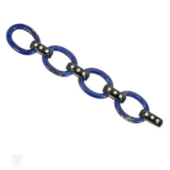 Tiffany & Co. French lapis, onyx and diamond bracelet