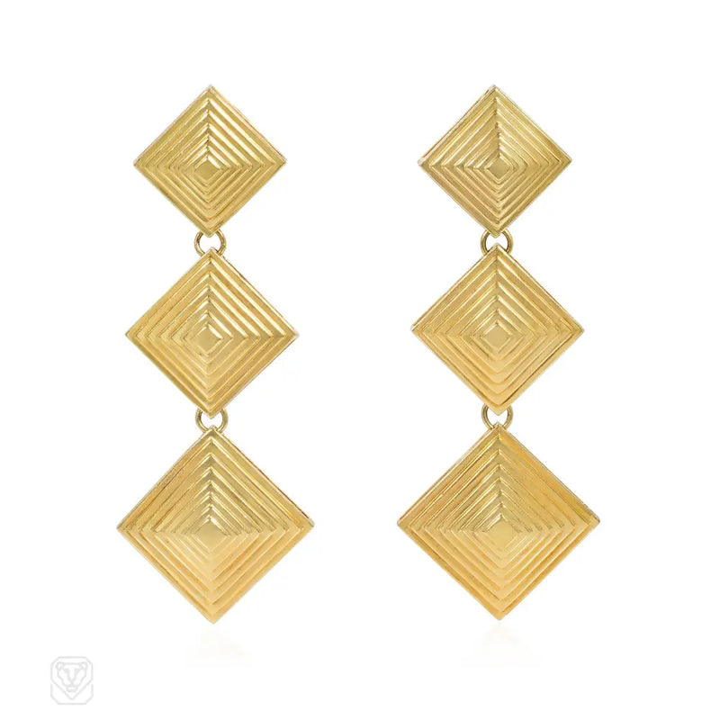 Tiffany & Co. pyramid pendant earrings