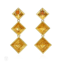 Tiffany & Co. pyramid pendant earrings