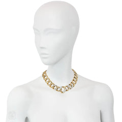 Tiffany & Co. Retro gold and diamond curblink necklace