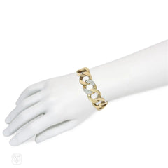 Tiffany & Co. Retro gold and diamond necklace convertible to four bracelet
