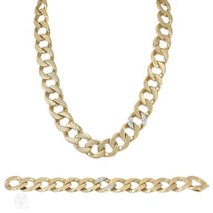 Tiffany & Co. Retro gold and diamond necklace convertible to four bracelet