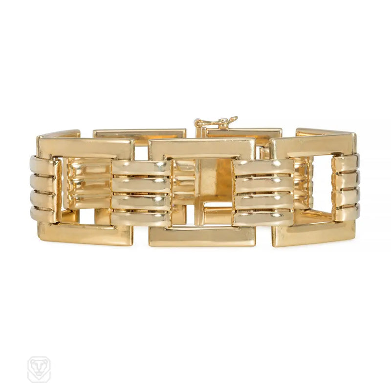 Tiffany & Co. Retro Gold Square Link Bracelet