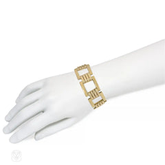 Tiffany & Co. Retro gold square link bracelet
