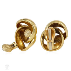 Tiffany gold curblink earrings