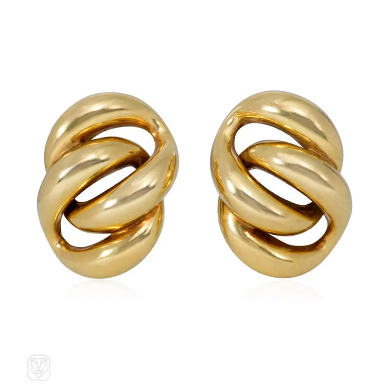 Tiffany Gold Curblink Earrings