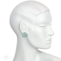 Trianon Sapphire diamond and hardstone earrings