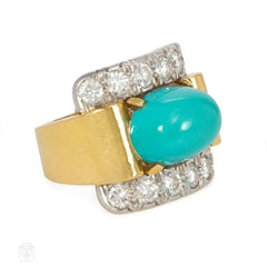 Turquoise and diamond ring, David Webb