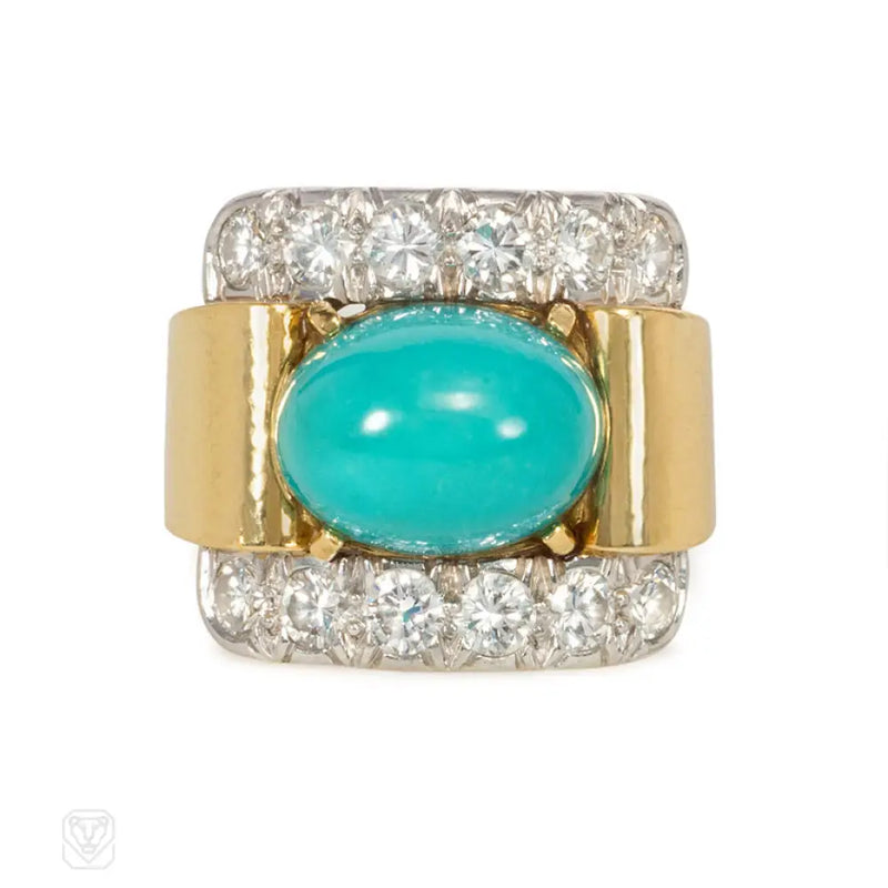 Turquoise And Diamond Ring David Webb