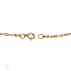 Two-color gold diamonds-by-the-yard chain